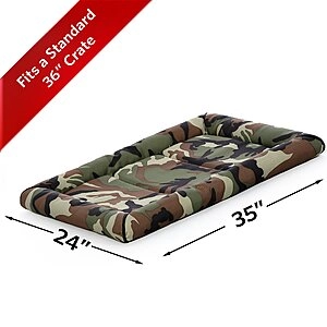 24'' x 35'' Midwest Homes for Pets Maxx Dog Bed for Metal Dog Crates (Camo)