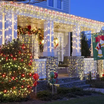 Ddmy 34ft 380-LED Warm 8-Mode Half-Round String Lights