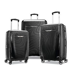 3-Piece Winfield 3 DLX Hardside Luggage Set (20/25/28, Black)