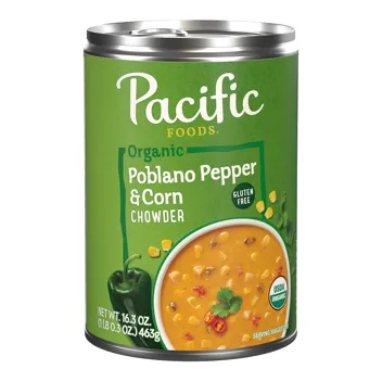 Foods 16.3oz Organic Poblano Pepper and Corn Chowder Can