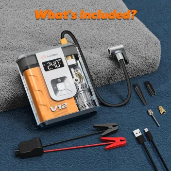 AutoNex 2-in-1 800A 12000mAh Portable Car Jump Starter & 150PSI Air Compressor