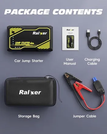 Ralxer 1000A Peak 39.96Wh Portable Car Jump Starter (Up to 7L gas, 5.5L diesel)