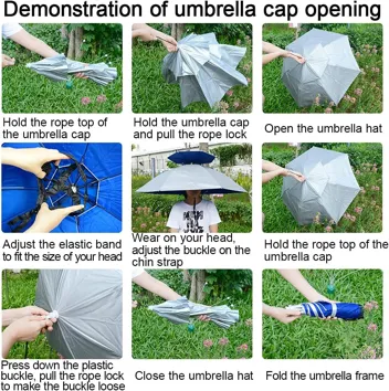 Head integrated Umbrella Hat - FSSS