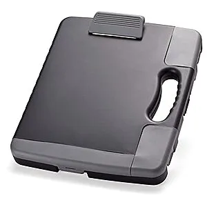 Officemate Portable Clipboard Storage plastic Case for A4 sizes, Charcoal (83301)