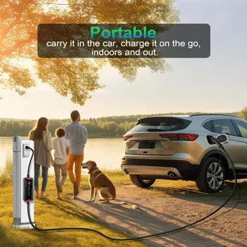 Obbos 48A 20V Level 2 Electric Vehicle EV Charger with 20ft Cable and NEMA 14-50 Outlet