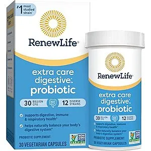 Renew Extra Care Digestive Probiotic Capsules, 30 Count