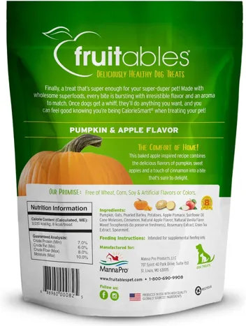 Pumpkin & Apple 7oz Dog Treats