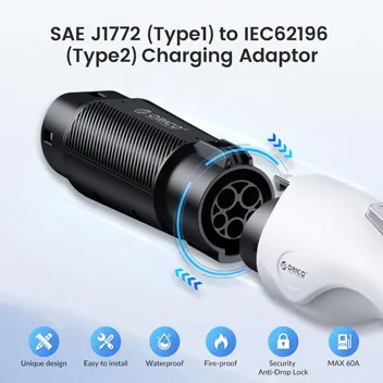 Orico 32A 250V Tesla to J1772 EV Charging Adapter