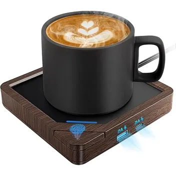 Yolin Coffee Mug Warmer with 2-USB Charging Ports