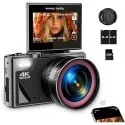 Maylatte 64MP 4K Vlogging Digital Camera with 32GB Card, Flip Screen