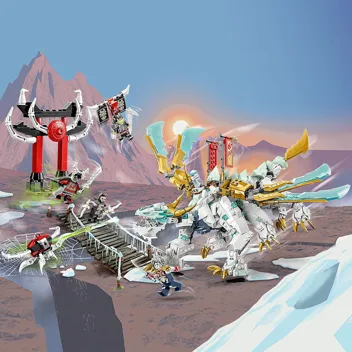 973-Pieces NINJAGO Zane’s Ice Dragon Creature 71786, 2in1 Dragon Toy