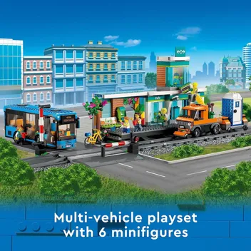 City Train Station Set with Bus (907-Piece)