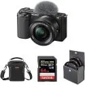 ZV-E10 Mirrorless Camera with 16-50mm Lens Bundle with 64GB SD Card