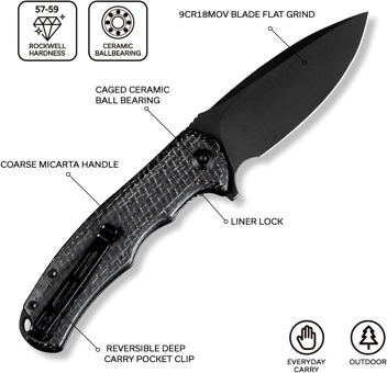 CIVIVI Praxis Flipper Pocket Knife C803F