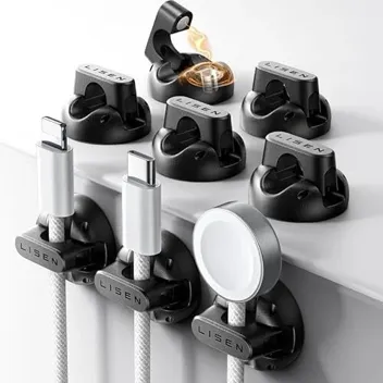 Magnetic Cable Clips Desk Cord Organizer