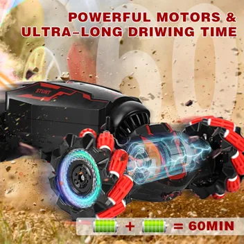 HZDYBT Double Sided LED RC Stunt Car