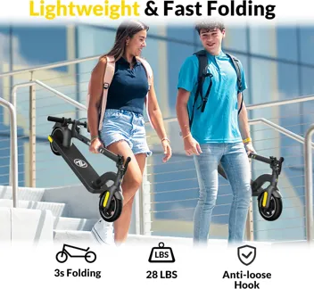 19 MPH Lightweight Foldable Electric Scooter for Adults