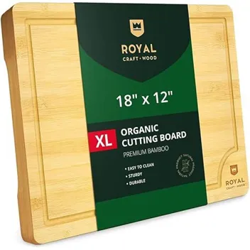 Craft Wood 18x12" Bamboo Serving & Chopping Board