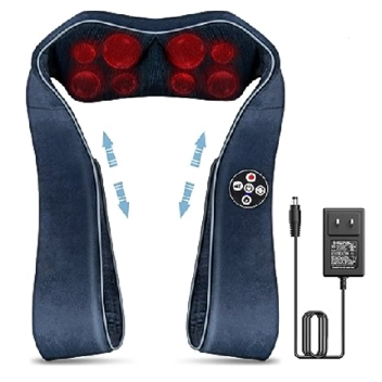 Yuiteg Shiatsu Back Shoulder and Neck Massager w/ 3 Modes and He