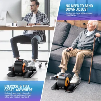 Under Desk Elliptical Machine Leg Exerciser for Seniors