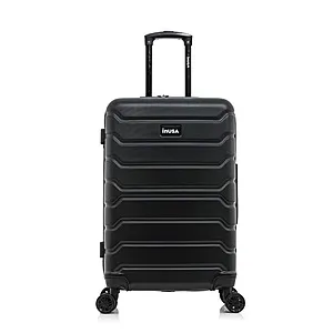 InUSA Trend 24" Black Lightweight Hardside Spinner Suitcase