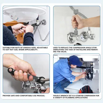 Plumbing Angle Stop Wrench Kit (15/16" & 5/8")