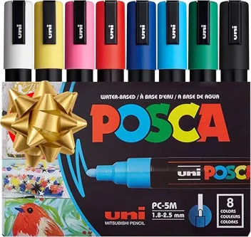 Posca 8-Color Paint Marker Set