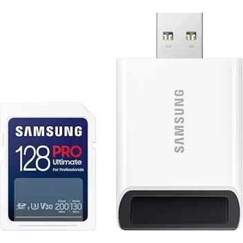 Pro Ultimate 128GB Memory Card (Up to 200MB/s) + Card Reader