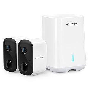 LaView 3MP Wireless Camera for Home/Outdoor Security , 2K Battery Powered WiFi Camera with Night Vision, 270-Day Battery Life, 2 Way Audio,Works with Alexa