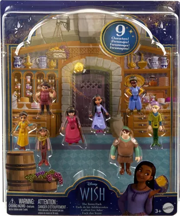 Disney Wish The Teens Mini Doll Set, 8 Posable Dolls & Star Figure