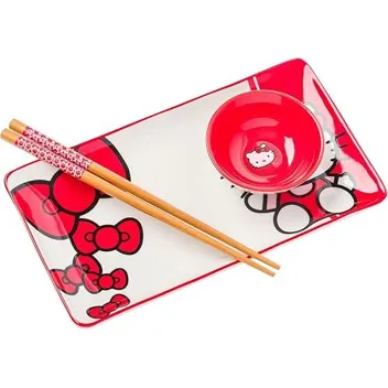 Hello Kitty Red Bows Ceramic Sushi Set