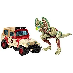 Transformers Collaborative Jurassic Park x Toys Dilophocon & Autobot JP12 Action Figures (Amazon Exclusive)