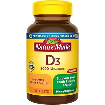Vitamin D3 2000 IU 50mcg Dietary Supplement (220-Tablets)
