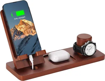 Funistree Wood Phone Docking Station Organizer