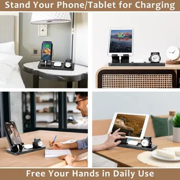 Funistree Wood Phone Docking Station Organizer