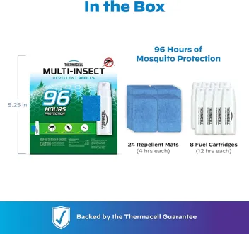 Thermacell Mosquito Repellent Refills w/ 3 Cartridges & 9 Mats