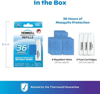 Thermacell Mosquito Repellent Refills w/ 3 Cartridges & 9 Mats