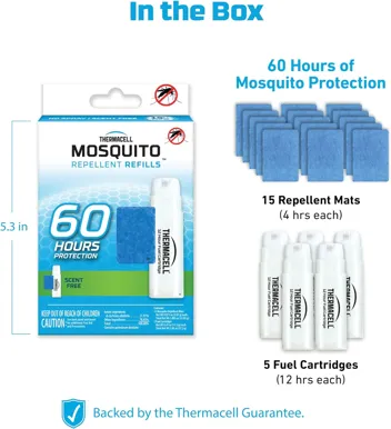 Thermacell Mosquito Repellent Refills w/ 3 Cartridges & 9 Mats