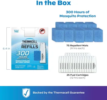 Thermacell Mosquito Repellent Refills w/ 3 Cartridges & 9 Mats