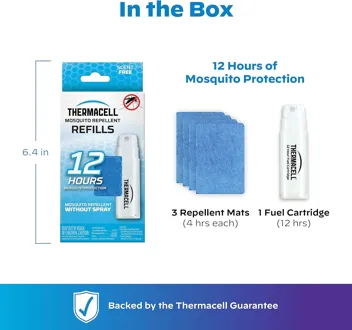 Thermacell Mosquito Repellent Refills w/ 3 Cartridges & 9 Mats