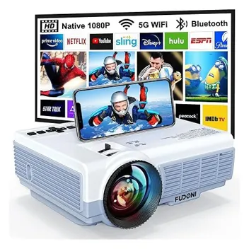 Fudoni Spare P1 10000LM Native 1080p WiFi Projector