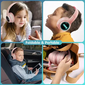 FFZ K21 Kids Wireless BLuetooth Headphones (Navy Blue & Purple)