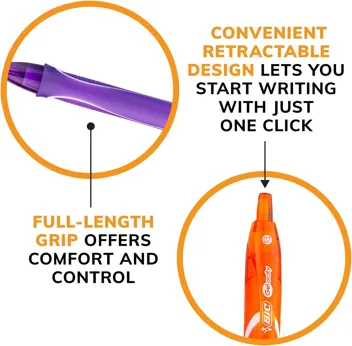 BIC Gel-ocity Quick Dry Fashion Retractable Gel Pens