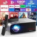 DBPower G01 1080p Native 500-ANSI Lumen Netflix-Licensed Smart Projector