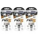 Flex 5 Titanium 5-Blade Disposable Razor Set (6-Piece)