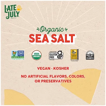 10.1-Oz Late July Snacks Thin and Crispy Organic Tortilla Chips with Sea Salt