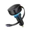 3-in-1 60W Retractable Car Charger w/ USB-C & IOS Cables