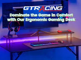 55" Large RGB Gaming Desk with Mouse Pad