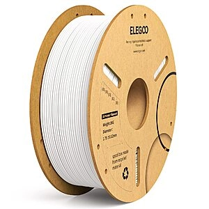 Elegoo White PLA+ 3D Printer Filament 1.75mm 1KG