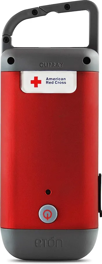 Eton American Red Cross Crank Clipray Clip-On Flashlight & Smartphone Charger